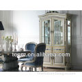 Classic furniture living room solid wood 2-door wine cabinet